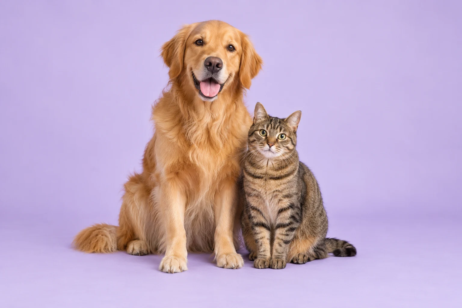 Un perro y un gato juntos